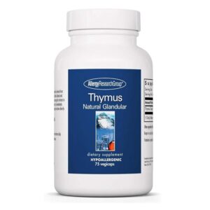 Allergy Research Group Thymus Natural Glandular Extract, 500mg, 75 Capsules