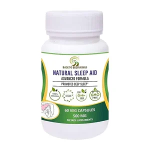 Back to Beginnings Natural Sleep Aid Supplement, Non Habit Forming, 60 Veg Capsules