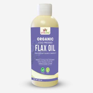 Vitaone Organic Cold Pressed Flax Oil, 250ml