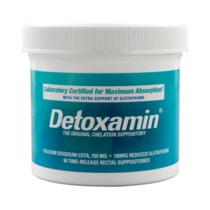 Detoxamin EDTA 750mg with 100mg Glutathione Suppository, 30 Pc Box
