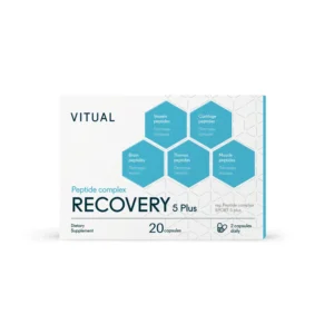 Vitual Recovery 5 Plus (Sport 5 Plus) Peptide Complex includes Ventfort, Sigumir, Cerluten, Vladonix, Gotratix 20 Caps